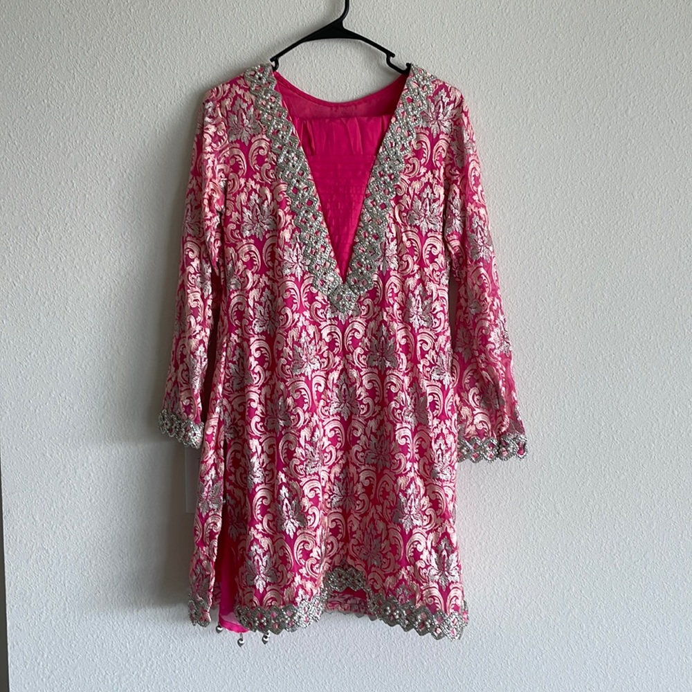 3 piece pink shalwar kameez
